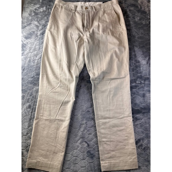Polo Ralph Lauren Classic Fit Chino Pants Mens 34x32 Khaki Tan Cotton - Picture 2 of 11